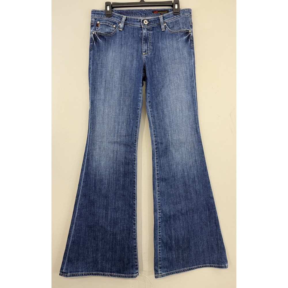 AG Adriano Goldschmied The Bell Jean Women's 30R Flare Bell Bottoms Blue Denim